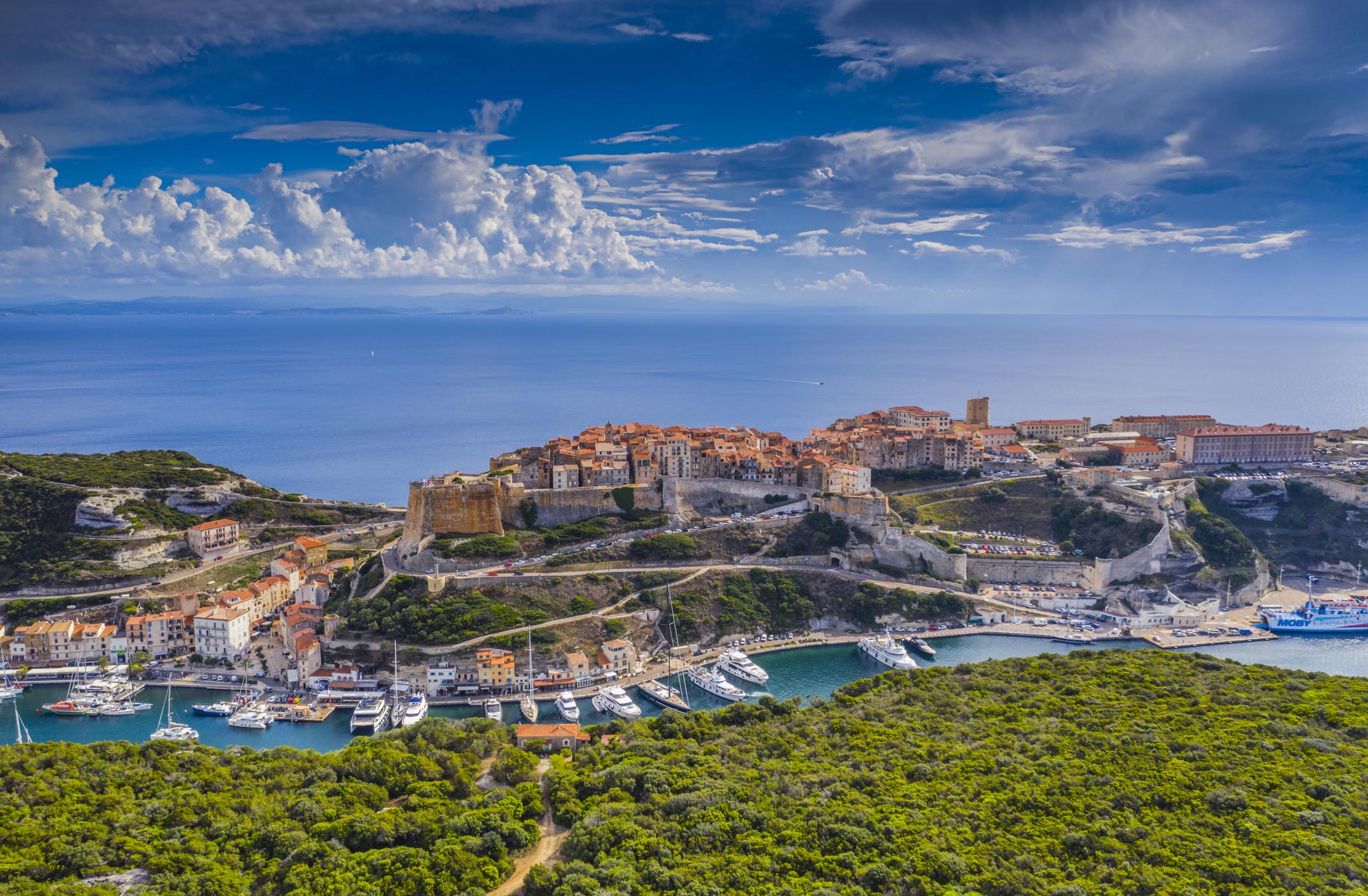 Large map of the city of Bonifacio